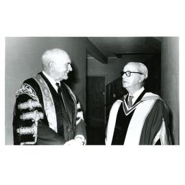 P.A. Wright and Sir Richard Lane Poole, conferring of Honorary Degrees, 1962
