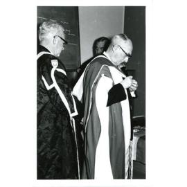 R.B. Madgwick and Mr. Justice Clancy, conferring of Honorary Degrees, 1962