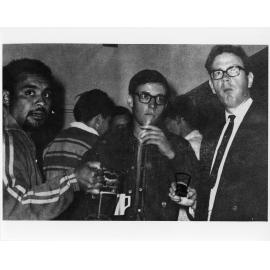 Three men at an unknown [Wright College] function