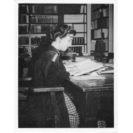 Student studying in a Library