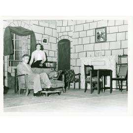 David Bluford and Dianne Beams on a theatre set