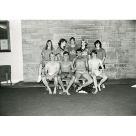 Mixed water polo team, Wright College, 1986