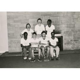 Alpha indoor soccer team, Wright College, 1986