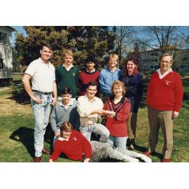 Joe Massingham (Master-Wright College) with tutors, 1988