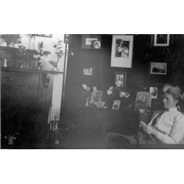Woman knitting, Booloomimbah