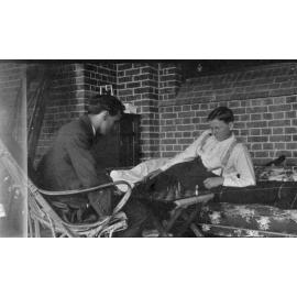 Two men playing chess