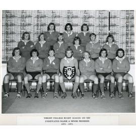 Wright College Rugby League 1st XIII 1971-1972