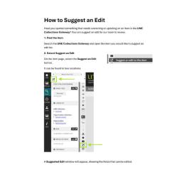 Learn how to Suggest an Edit