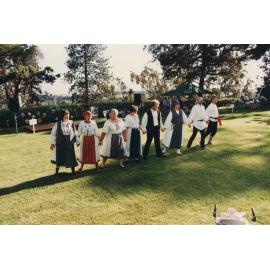 Folk dancers at the UNE Celebration of Giving, 1995