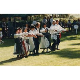 Folk dancers at the UNE Celebration of Giving, 1995