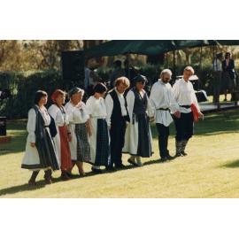 Folk dancers at the UNE Celebration of Giving, 1995