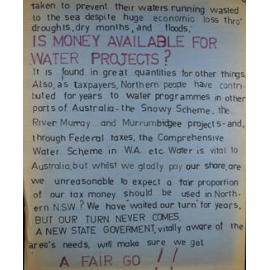 Poster - Is money available for water projects?