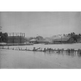 Flood at Gas Works, Armidale, 1928