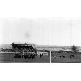Horse high jumping event at the Armidale showground, c. 1935