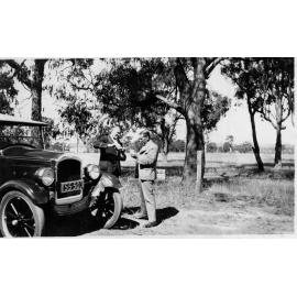 Vehicle and two men, Hattersley Cars c.1930