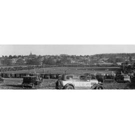 View of Rugby League Park during football game