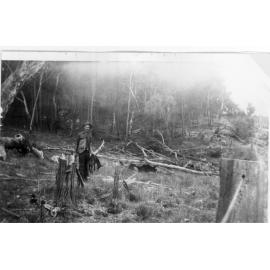 Laurie with fox, c. 1935
