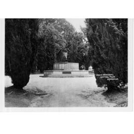 Anzac Memorial, Central Park, fountain operating, c.1935