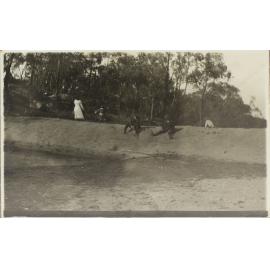 On a dam wall, [Dorrigo?]
