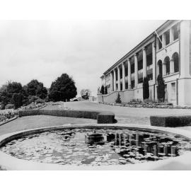Armidale Teachers' College, north western view from front lawn - lily pond in foreground