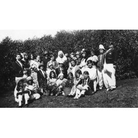 Armidale Teachers' College, Smith House, mock wedding in the grounds, 1929