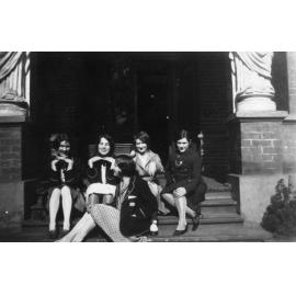 Armidale Teachers' College: Smith House: Mollie Scutt, Gertie Thomas, Elaine Goodwin, Peggy Drummond, Sheila Campbell, 1930-1931 Session