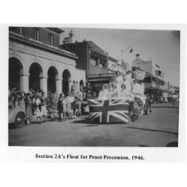Armidale Teachers' College: Section 2A's float for Peace Procession, 1946
