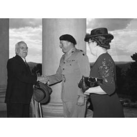 Armidale Teachers' College: C.B. Newling, Major Tom Johnstone (Myriel's husband) and Miss Mary White, Easter 1948