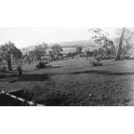 Looking over farm lands from far east to north of Armidale, March 1945
