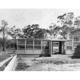 Armidale Teachers' College - Construction of Newling House, 1954 - connecting corridor between east dormitory block and amenities block