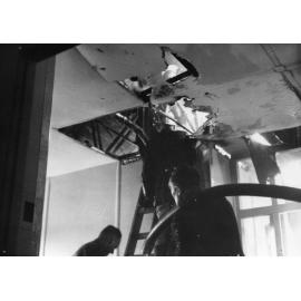 Armidale Teachers' College, Newling House fire damage, 1957