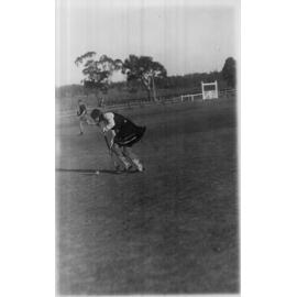 Armidale Teachers' College, Lil Faulks playing hockey 6 August 1932