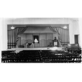 Armidale Teachers' College, stage set for the opening scene of the annual play, 1935