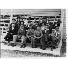 Armidale Teachers' Colleg teaching staff, Oxford Pavilion, 1936 or 1937