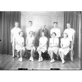 Armidale Teachers' College, C.B. Newling with the mixed tennis team, 1940