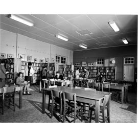 Armidale Teachers' College, students at work in the original library