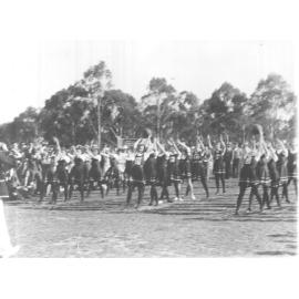 Armidale Teachers' College Inter-House Overhead ball at the Annual Athletics Carnival, c.1935
