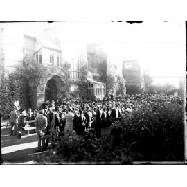 Opening of New England University College in front of Booloominbah, 1938