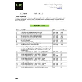 Bald Blair, Guyra (F.J. White & Sons) Finding Aid