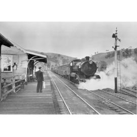 Express passenger locomotive C35 class, hauling goods train through Ardglen