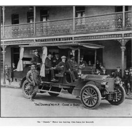 The "Dennis" Motor Car leaving Glenn Innes for Inverell, 1906