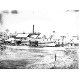 Sketch of Mr Taylor's Roller Flour Mills, Inverell, NSW