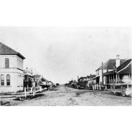 Beardy Street, Armidale, looking east from Dangar Street corner, c. 1872 