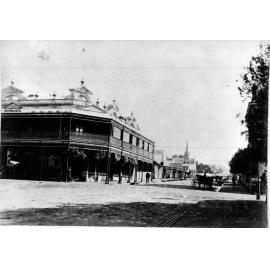 Imperial Hotel, Armidale, looking south up Faulkner Street
