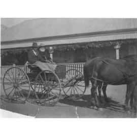 Rev. Thomas Johnstone in his buggy at Bendemeer