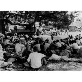 Stephen Walls (Little Boy Lost): Search party resting at search base.