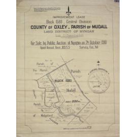 Sale map -  Improvement Leases, central division - County of Oxley, Parish of Mudall