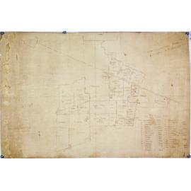Canonbar, showing paddocks and location of tanks, 1823