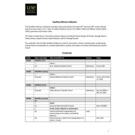 Atkinson Collection: Finding Aid