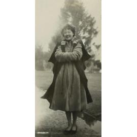 Photo of Elizabeth Gibson captioned: Snow last Wed of 2nd term